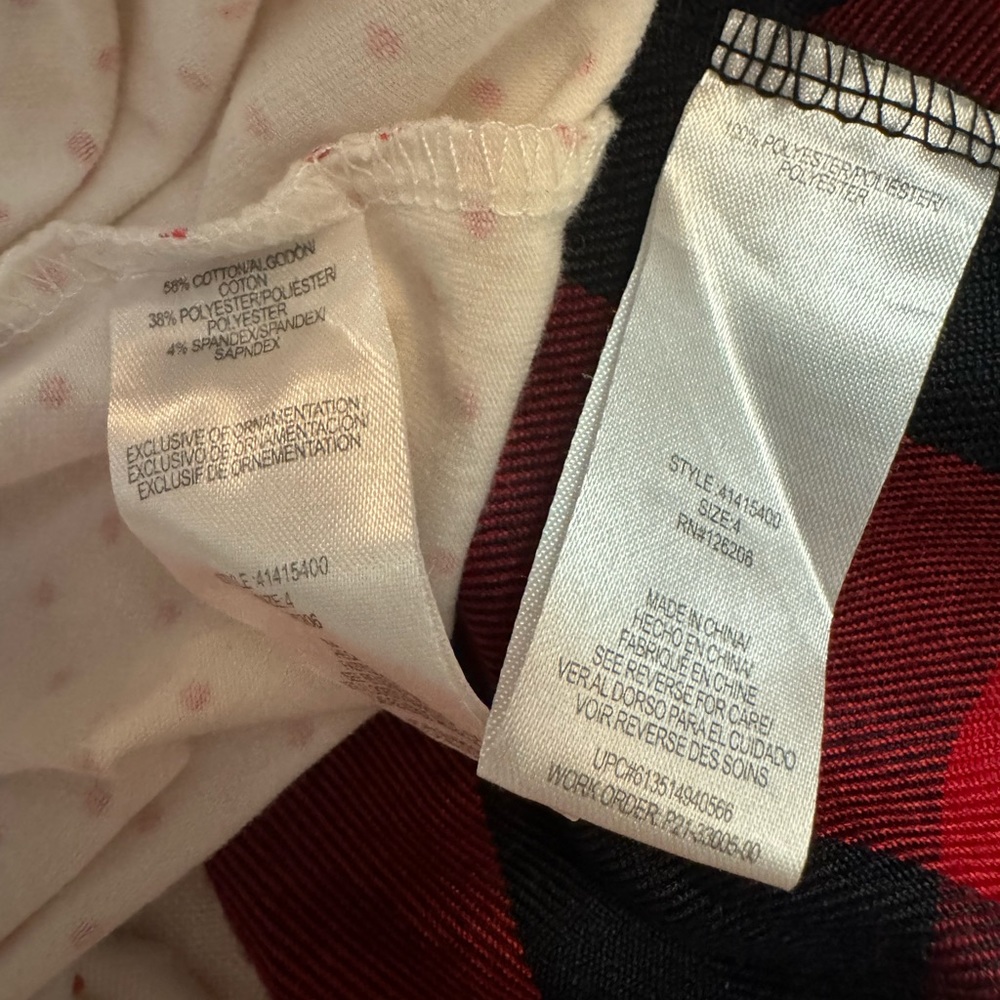 Pippa & Julie | Red & Black Plaid Jumper Dress with Long Sleeve Shirt | Size 4 - Picture 7 of 8